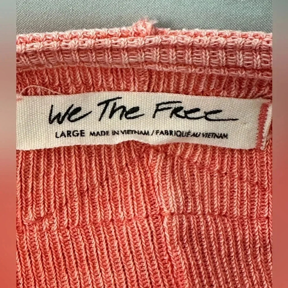Free People We the Free Y2K long sleeve ribbed knit Henley tee cuffed sleeves - Picture 8 of 9